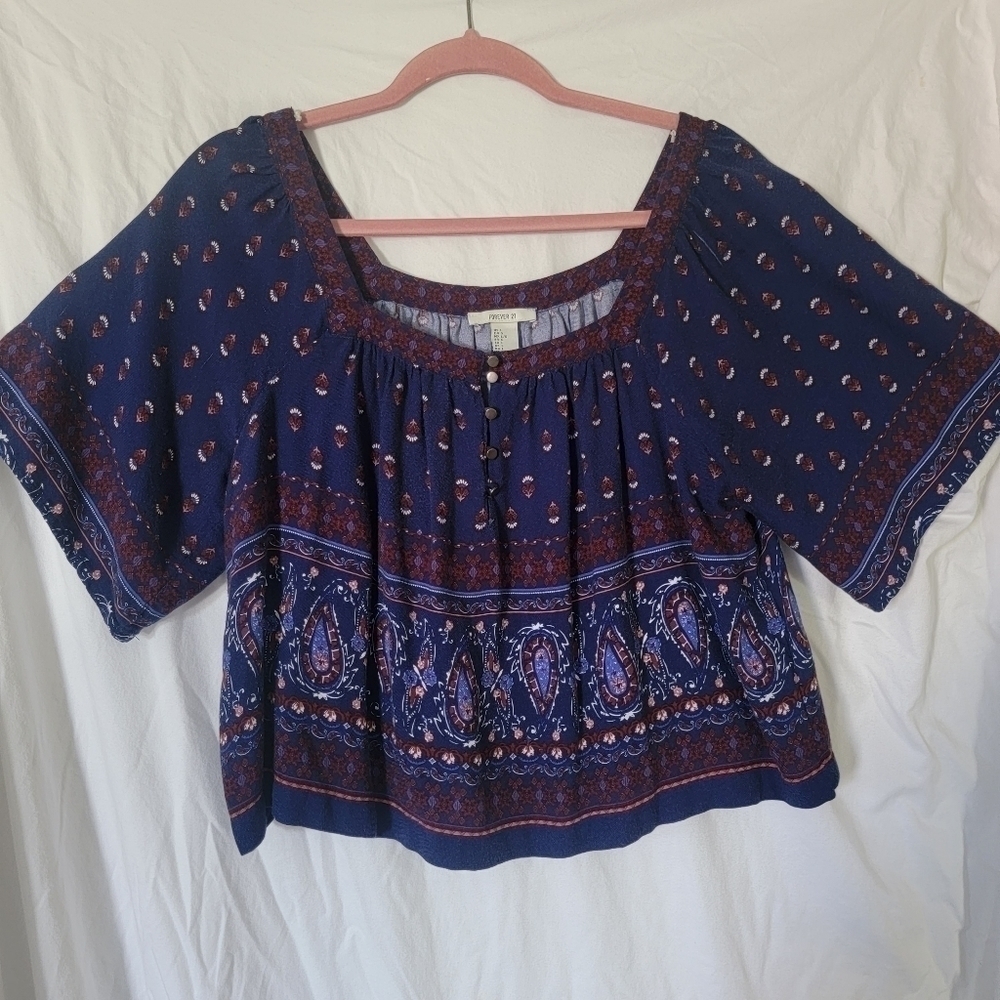 Crop boho Forever 21 top